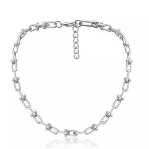 Silver Hardwear Small U Link Necklace
